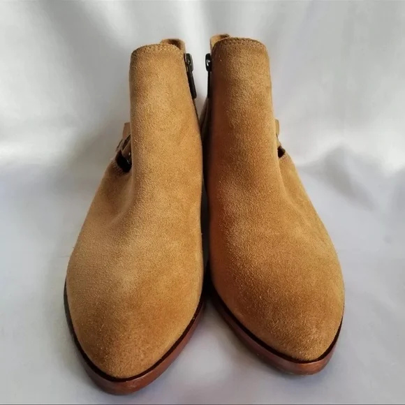EUC Frye Womens Ray Bootie Ankle Boot Tan Suede Women’s Size 8 M - Picture 5 of 8